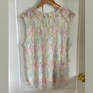 Vintage 80s Sequined top